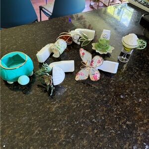 Lot of Bath and Body Works wallflowers and soap dispenser